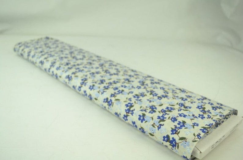 G&M Bomuldspoplin MINTGRØN BOMULDSPOPLIN M. BLÅ ANEMONER