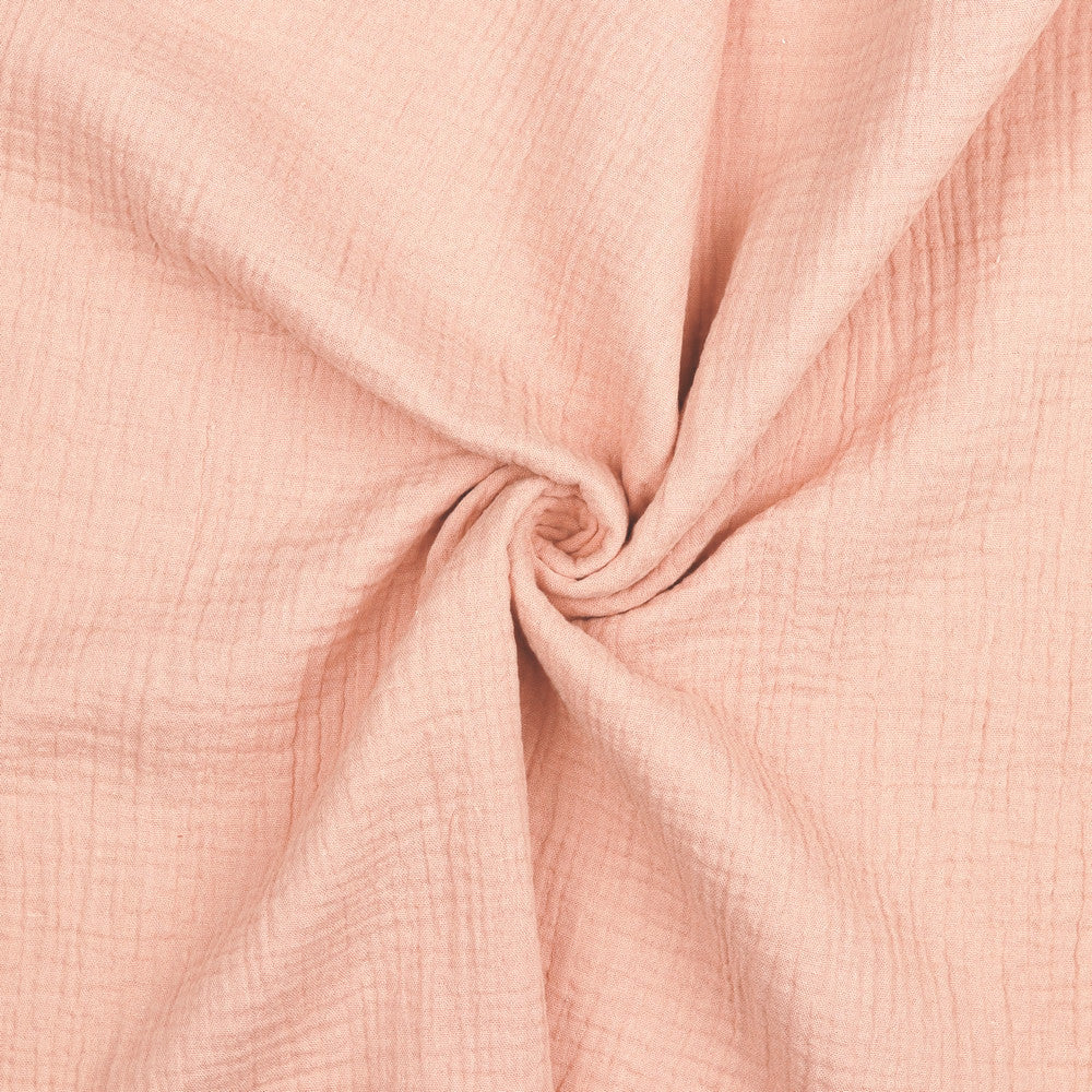 LJUS ROSA DOUBLE GAUZE EKOLOGISK MUSLIN – MJUK & ANDNINGSBAR