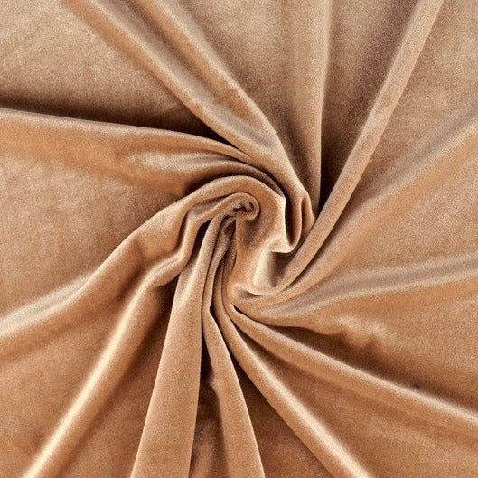 CAMEL VELOUR MED STRÆK