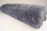MØRKEGRÅ LANGHÅRET PLYS – 30 MM LUV & ENVEJS STRÆK