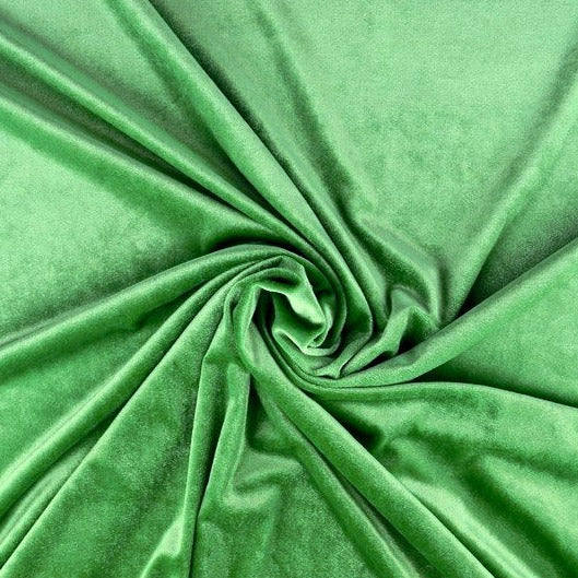 GRÖN VELOUR MED STRETCH – MJUK STICKAD KVALITET