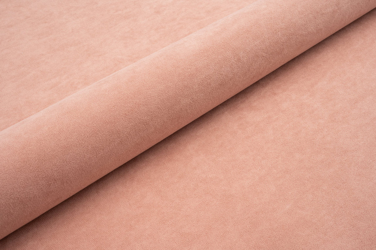 STØVET ROSA TYK MAT VELOUR MØBELSTOF MED FLEECEBAGSIDE