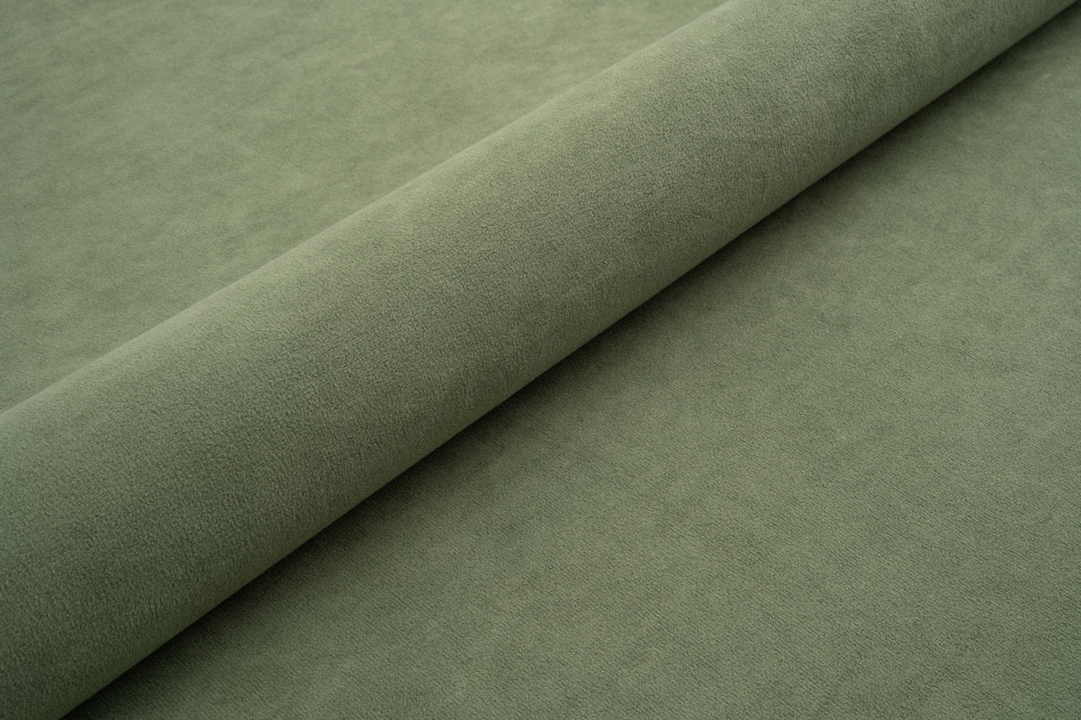 LAGERGRÖN TJOCK MATT SAMMET MED FLEECEBOTTEN