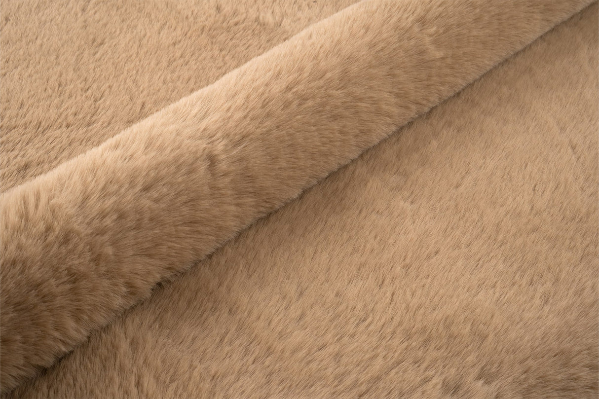 KARAMELBRUN BUNNY MØBELSTOF – IMITERET PELS