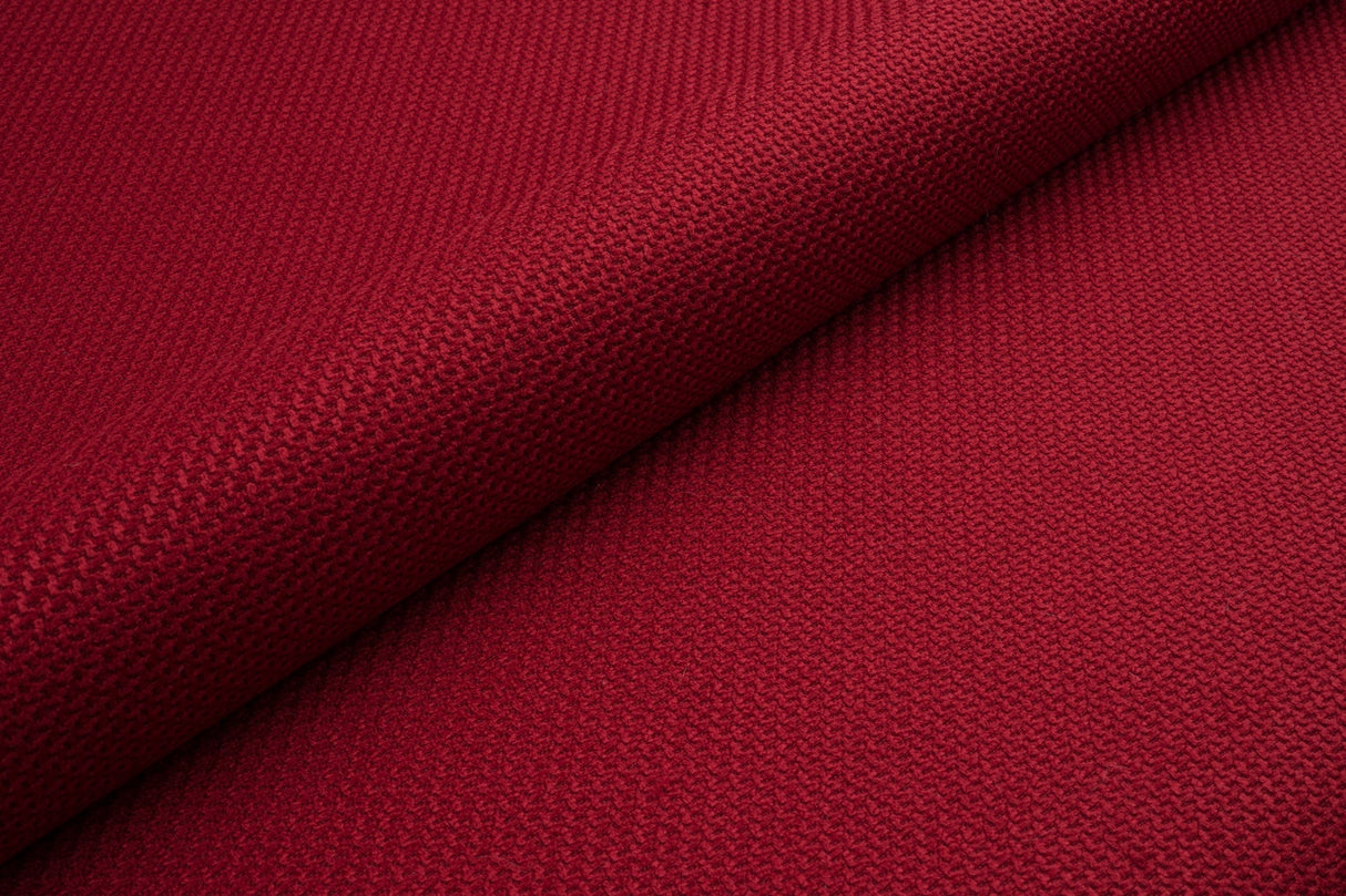 VINRØD BRAID MØBELSTOF – TYK FLETVÆV