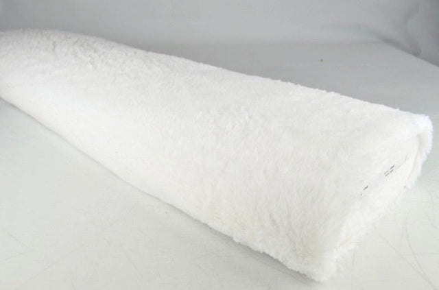 VIT MJUK PLYSCH – 10 MM LUGG & TVÄRSGÅENDE STRETCH