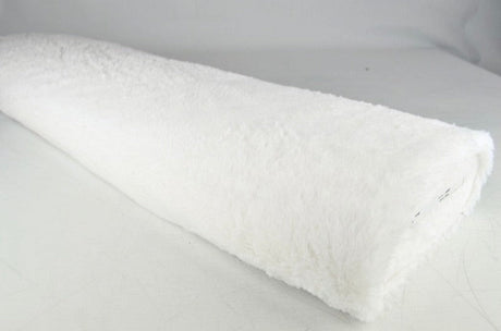 VIT MJUK PLYSCH – 10 MM LUGG & TVÄRSGÅENDE STRETCH