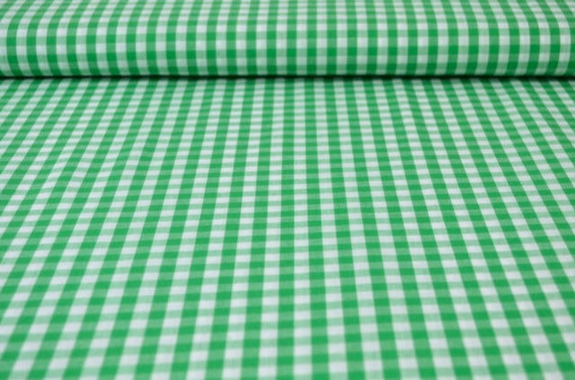 LJUSGRÖN 6,5 MM GINGHAM RUTOR – OEKO-TEX BOMULL, LÄTT & ANDNINGSBART