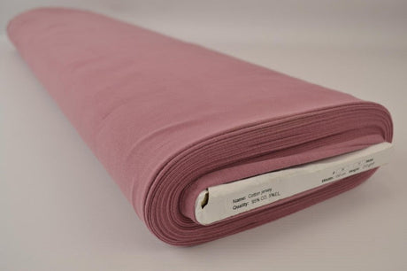 MÖRK VINTAGE ROSA BOMULLSJERSEY – NATURLIG, ANDNINGSBAR & STRETCHIG