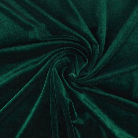 MÖRKGRÖN VELOUR MED STRETCH – MJUK STICKAD KVALITET