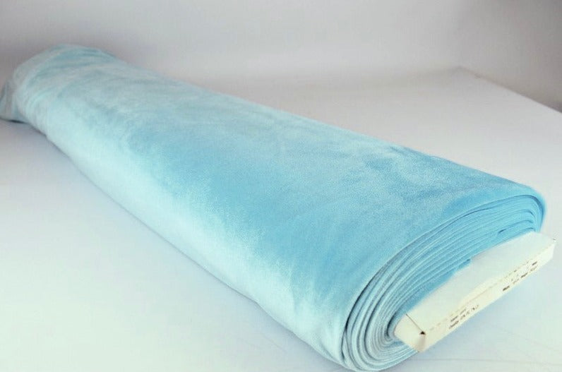 BLÅ VELOUR MED STRETCH – MJUK STICKAD KVALITET