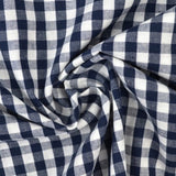 NAVY 6,5 MM GINGHAM TERN – OEKO-TEX BOMULD, LET & ÅNDBAR