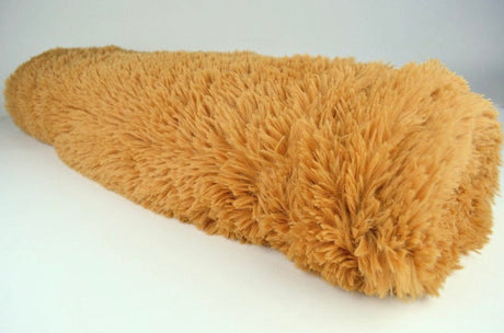CURRYGUL LÅNGHÅRIG PLYSCH – 30 MM LUGG & TVÄRSGÅENDE STRETCH