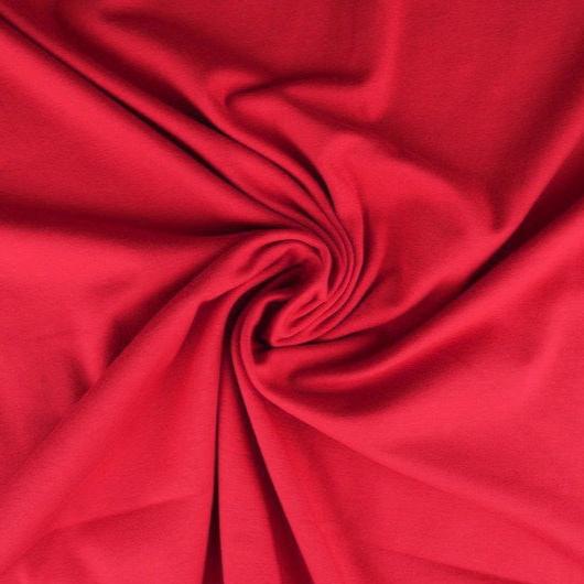 RÖD BOMULLSJERSEY – NATURLIG, ANDNINGSBAR & STRETCHIG