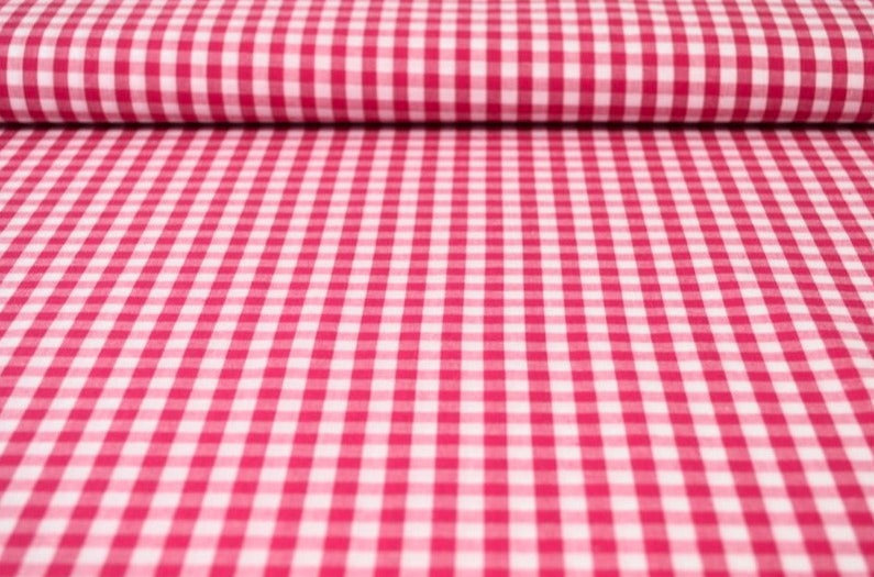 ROSA 6,5 MM GINGHAM RUTOR – OEKO-TEX BOMULL, LÄTT & ANDNINGSBART