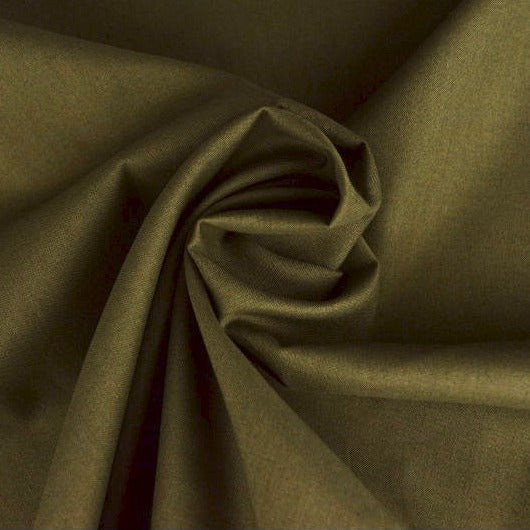MÖRK MOSSGRÖN BOMULLSPOPLIN – TÄTT VÄVT BOMULLSTYG