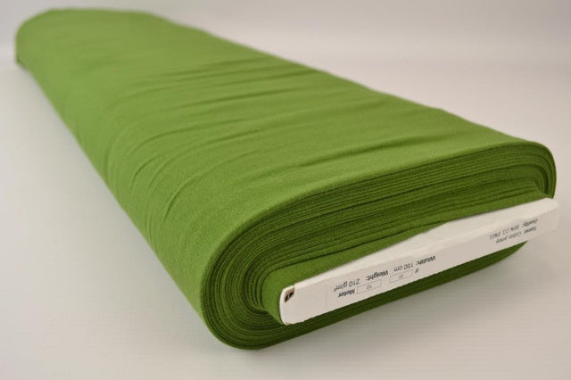 MOSSGRÖN BOMULLSJERSEY – NATURLIG, ANDNINGSBAR & STRETCHIG