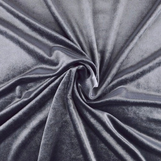MÖRKGRÅ VELOUR MED STRETCH – MJUK STICKAD KVALITET