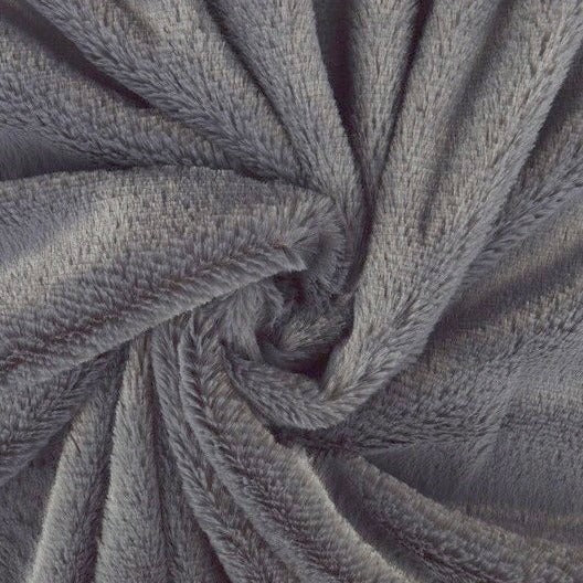 MØRKEGRÅ BLØD PLYS – 10 MM LUV & ENVEJS STRÆK