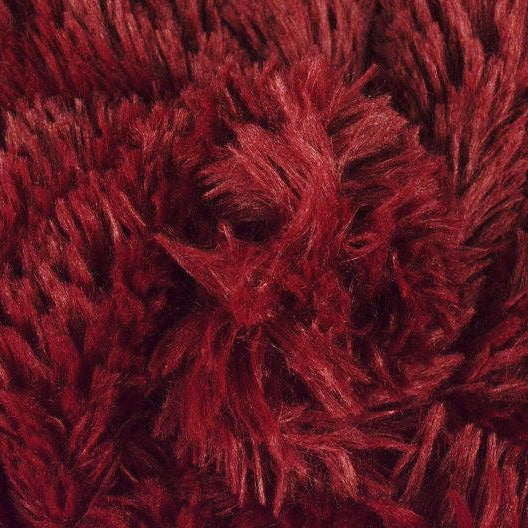 BORDEAUX LÅNGHÅRIG PLYSCH – 30 MM LUGG & TVÄRSGÅENDE STRETCH