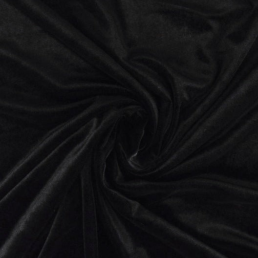 SVART VELOUR MED STRETCH – MJUK STICKAD KVALITET