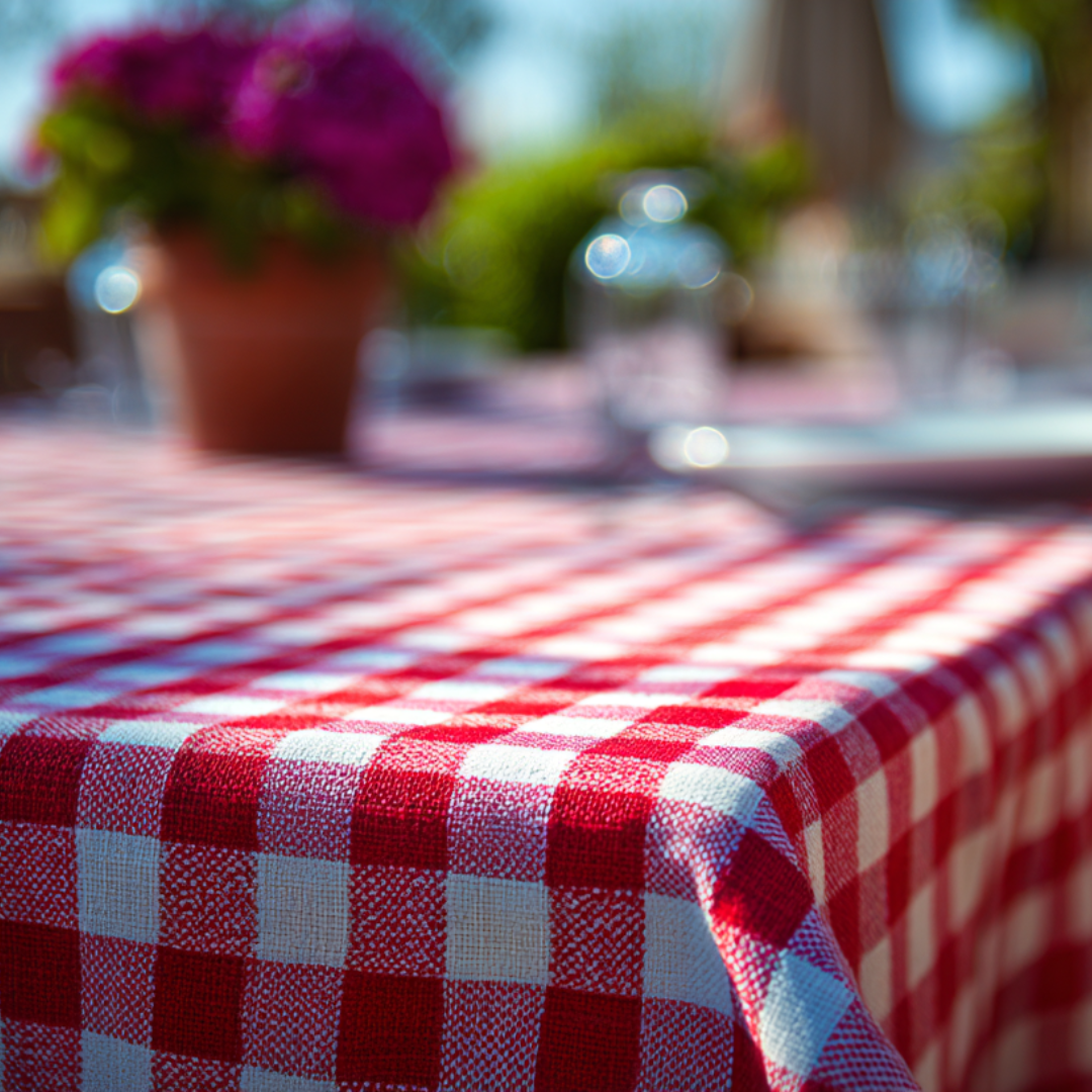 LJUSROSA 6,5 MM GINGHAM RÄNDER – OEKO-TEX BOMULL, LÄTT & ANDNINGSBART