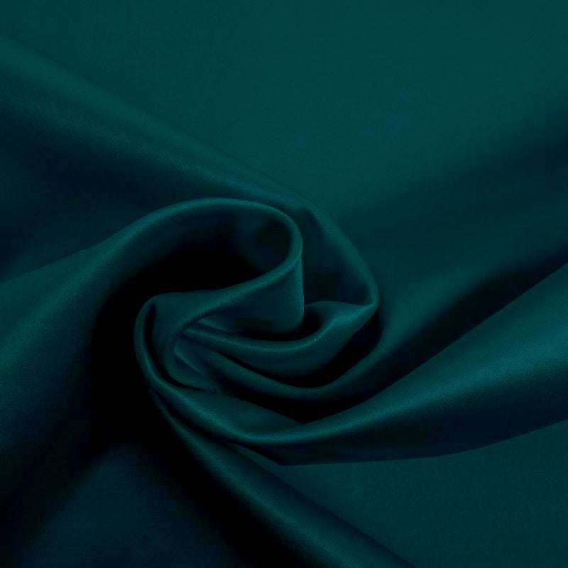 MØRKEBLÅ SELENA TUNG BRUDESATIN MED LET STRÆK