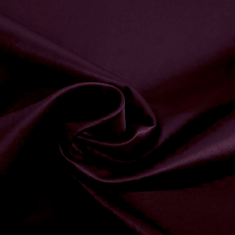 AUBERGINE SELENA TUNG BRÖLLOPSSATIN MED LÄTT STRETCH