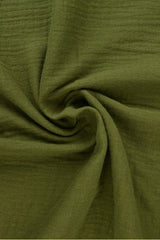 MOSSGRÖN DOUBLE GAUZE MUSSLIN – MJUK & ANDNINGSBAR