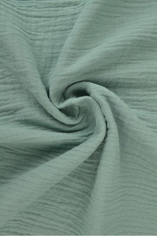 VINTAGEGRÖN DOUBLE GAUZE MUSSLIN – MJUK & ANDNINGSBAR