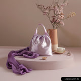 LAVENDEL LILLA SATIN STOF – LET & GLANSFULDT