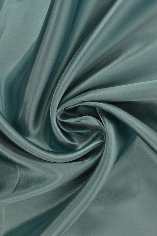 VINTAGE GRÖN SATIN TYG – LÄTT & GLANSIGT