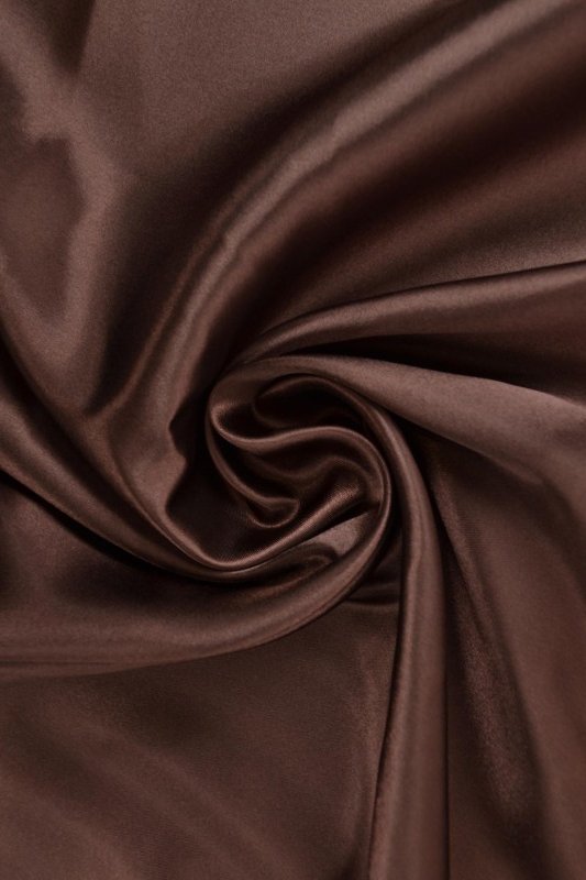 BRUN SATIN TYG – LÄTT & GLANSIGT