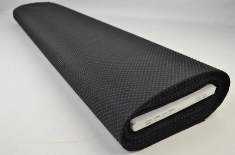 SORT SKRIDSIKKERT STOF – KNOPPER, TÆTVÆVET & UDEN STRÆK