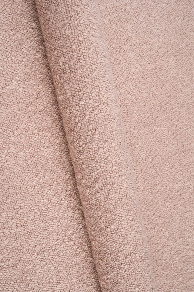 BLØD BLUSHROSA BALOO BOUCLÉ MØBELSTOF – TEDDY-STRUKTUR & EKSTREM SLIDSTYRKE