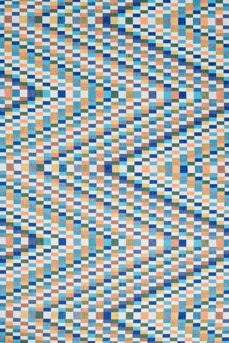 KONFETTI-RUTOR PÅ VIT BARCELONA JACQUARD DEKORATIONSTYG – KONFETTIRUTOR