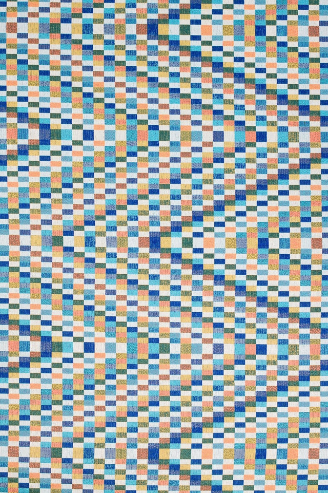KONFETTI-TERN PÅ HVID BARCELONA JACQUARD DEKORATIONSSTOF – KONFETTI-TERN