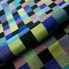 LIMEGRØN KONFETTI-TERN PÅ SORT BARCELONA JACQUARD DEKORATIONSSTOF