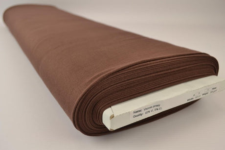 BRUN VISKOSJERSEY – MJUK, ANDNINGSBAR & ELASTISK
