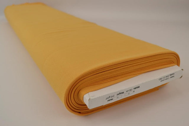 CURRYGUL BOMULLSJERSEY – NATURLIG, ANDNINGSBAR & STRETCHIG