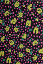 SORT BOMULDSPOPLIN MED BLOMSTERPRINT – GUL & PINK