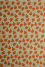CREME BOMULDSPOPLIN MED BOTANISK BLOMSTERPRINT – RUST