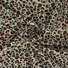 CREME BOMULLSPOPLIN MED LEOPARDTRYCK