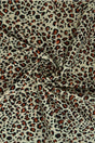 CREME BOMULDSPOPLIN MED LEOPARDPRINT – SORT & BRUN