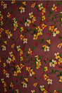BORDEAUX BOMULDSPOPLIN MED MULTIFARVET DITSY BLOMSTERPRINT