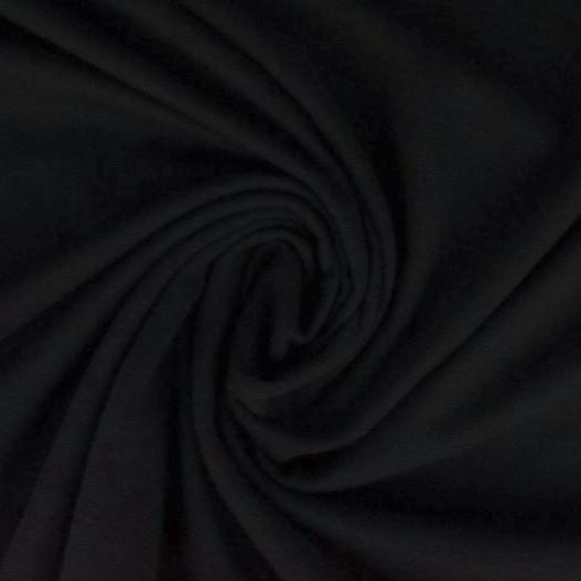 SVART BOMULLSJERSEY – NATURLIG, ANDNINGSBAR & STRETCHIG