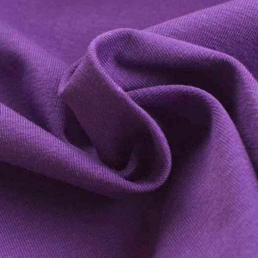 MØRK LILLA BOMULDSJERSEY – NATURLIG, ÅNDBAR & STRÆKBAR