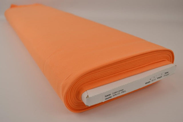 ORANGE BOMULLSJERSEY – NATURLIG, ANDNINGSBAR & STRETCHIG