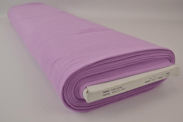 LILA BOMULLSJERSEY – NATURLIG, ANDNINGSBAR & STRETCHIG