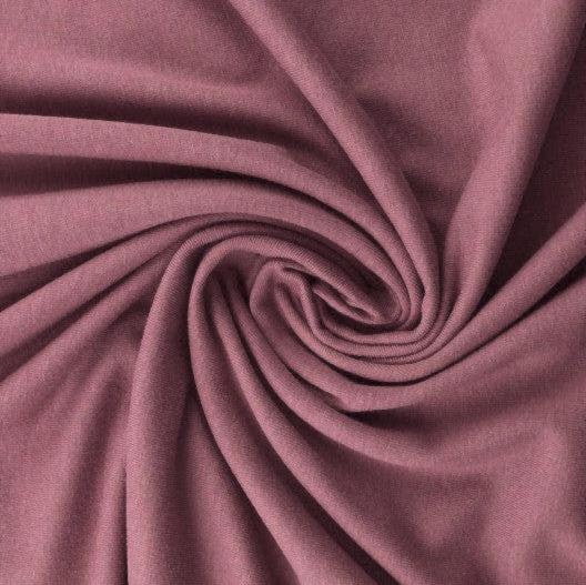 MØRK VINTAGE LYSERØD BOMULDSJERSEY – NATURLIG, ÅNDBAR & STRÆKBAR